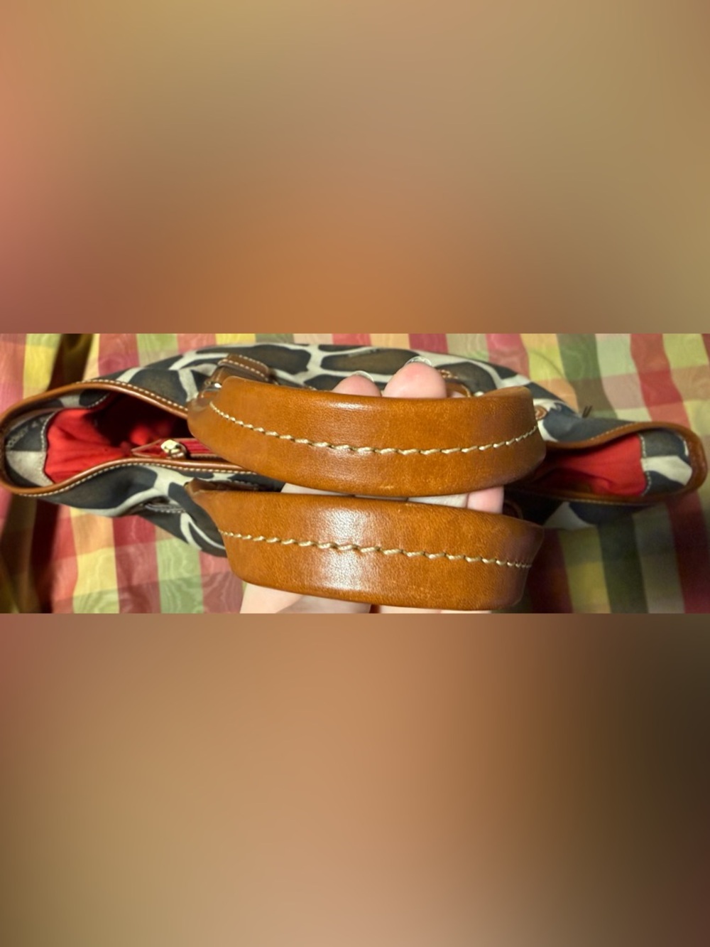 Dooney & Bourke Giraffe Canvas and Leather Tote - Picture 6 of 8